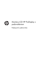 HP ProDisplay P201m 20-inch LED Backlit Monitor instrukcja