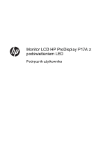 HP ProDisplay P17A 17-inch 5:4 LED Backlit Monitor instrukcja