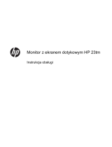 HP Pavilion 23tm 23-inch Diagonal Touch Monitor Instrukcja obsługi