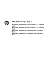 HP EliteDesk 800 G2 Small Form Factor PC Instrukcja obsługi