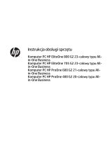HP ProOne 400 G2 20-inch Touch All-in-One PC Instrukcja obsługi
