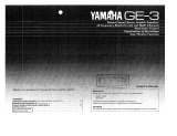 Yamaha GE-3 Instrukcja obsługi