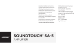 Bose SoundTouch SA-5 amplifier Instrukcja obsługi