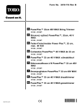Toro PowerPlex 33cm 40V MAX String Trimmer Instrukcja obsługi