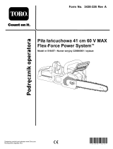 Toro Flex-Force Power System 41cm (16in) 60V MAX Chainsaw Instrukcja obsługi