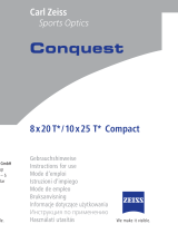 Zeiss Conquest 10x25 T* Compact Instructions For Use Manual