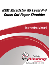 MyBinding HSM Shredstar X5 Level 3 Cross Cut Paper Shredder Instrukcja obsługi