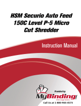 MyBinding HSM Securio Auto Feed 150C Level 4 Micro Cut Shredder Instrukcja obsługi