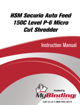 MyBinding HSM Securio Auto Feed 150C Level 5 Micro Cut Shredder Instrukcja obsługi
