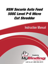 MyBinding HSM Securio Auto Feed 500C Level 5 Micro Cut Shredder Instrukcja obsługi