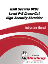 MyBinding HSM Securio B26c Level P-6 Cross-Cut High-Security Shredder Instrukcja obsługi