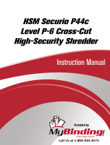 MyBinding HSM Securio P44c Level P-6 Cross-Cut High-Security Shredder Instrukcja obsługi