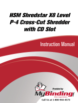 MyBinding HSM Shredstar X8 Level P-4 Cross-Cut Shredder Instrukcja obsługi