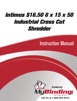 MyBinding Intimus S16.50 6 x 15 x 50 Industrial Cross Cut Shredder Instrukcja obsługi