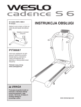 Weslo Cadence S6 Treadmill Instrukcja Obsługi Manual
