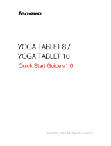 Lenovo YOGA TABLET 8 Skrócona instrukcja obsługi