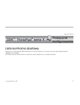 Lenovo THINKPAD X31 Podręcznik Konfigurowania Manual