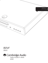 Cambridge Audio AZUR 351C Instrukcja obsługi