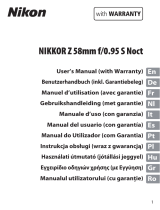 Nikon NIKKOR Z 58mm f/0.95 S Noct Instrukcja obsługi