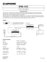 Aiphone IPW-1VC Install Manual