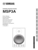 Yamaha Powered Speaker System MSP3A Instrukcja obsługi