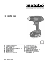 Metabo HG 18 LTX 500 Instrukcja obsługi