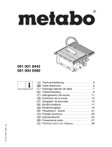 Metabo Table SIDE EXTENSION PK/PKF 255 Instrukcja obsługi