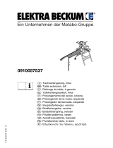 Metabo Table REAR EXTENSION 3000 MM L-KGS305 Instrukcja obsługi