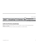 Lenovo THINKPAD X30 Podręcznik Konfigurowania Manual