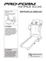Pro-Form 470 Cx Treadmill Instrukcja Obsługi Manual