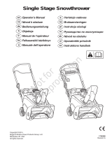 Simplicity  SNOWTHROWER,SINGLE STAGE STANDARD CE Instrukcja obsługi