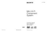 Sony MHC-GZR33Di Instrukcja obsługi