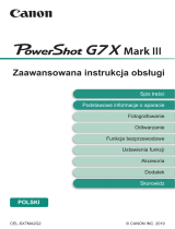 Canon PowerShot G7 X Mark III Instrukcja obsługi