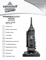 Bissell 98N4 Series Powergroom Helix Rewind Instrukcja obsługi