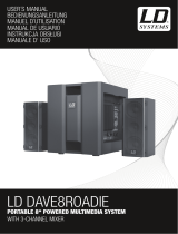 LD Systems DAVE 8 Roadie 2.1 Split PA System 700W Instrukcja obsługi