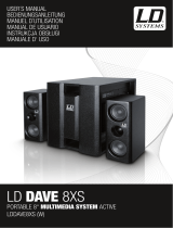 LD DAVE 8 XS 2.1 Split PA System 700W Instrukcja obsługi