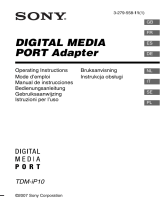 Sony DIGITAL MEDIA PORT TDM-iP10 Instrukcja obsługi