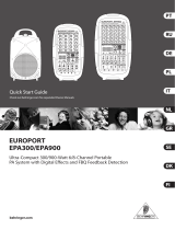 Behringer EUROPORT EPA300 Skrócona instrukcja obsługi