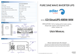 Adler Power CO-SinusUPS-400W-WM Instrukcja obsługi