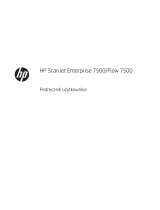 HP ScanJet Enterprise 7500 Flatbed Scanner Instrukcja obsługi