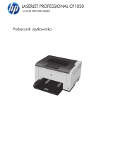 HP LaserJet Pro CP1025 Color Printer series Instrukcja obsługi