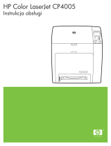 HP Color LaserJet CP4005 Printer series Instrukcja obsługi