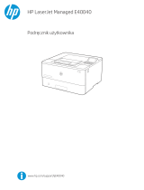 HP LaserJet Managed E40040 series Instrukcja obsługi