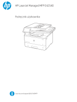 HP LaserJet Managed MFP E42540 series Instrukcja obsługi