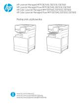 HP LaserJet Managed MFP E82540-E82560 series Instrukcja obsługi