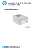 HP LaserJet Pro M203 Printer series Instrukcja obsługi