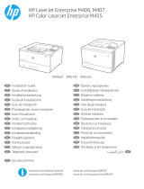 HP Color LaserJet Enterprise M455 series Instrukcja instalacji