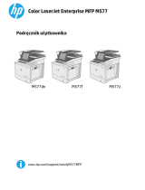HP Color LaserJet Managed MFP M577 series Instrukcja obsługi
