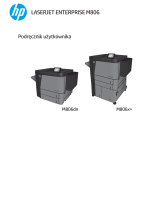 HP LaserJet Enterprise M806 Printer series Instrukcja obsługi