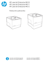 HP LaserJet Enterprise M610 series Instrukcja obsługi